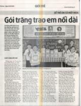 Gói trăng trao em nối dài yêu thương : Để trẻ em có một mùa Trung thu trọn vẹn / Lưu Trinh